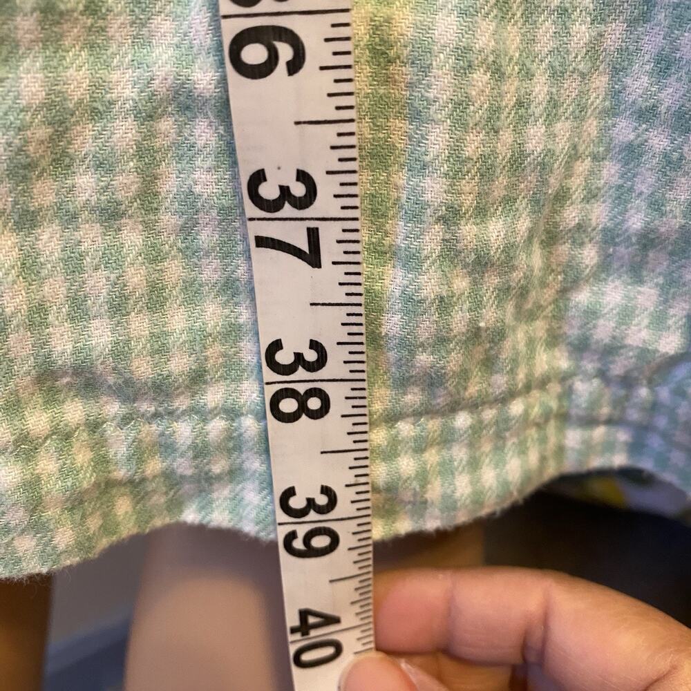 Fundamentals House Dress Nightgown Muu Muu Dress Robe Small Cotton Soft Check - Picture 5 of 8